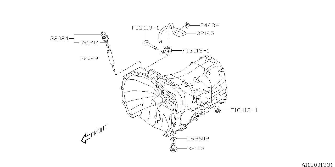 Subaru 32125AA180 Hose Air BREATHER Tm