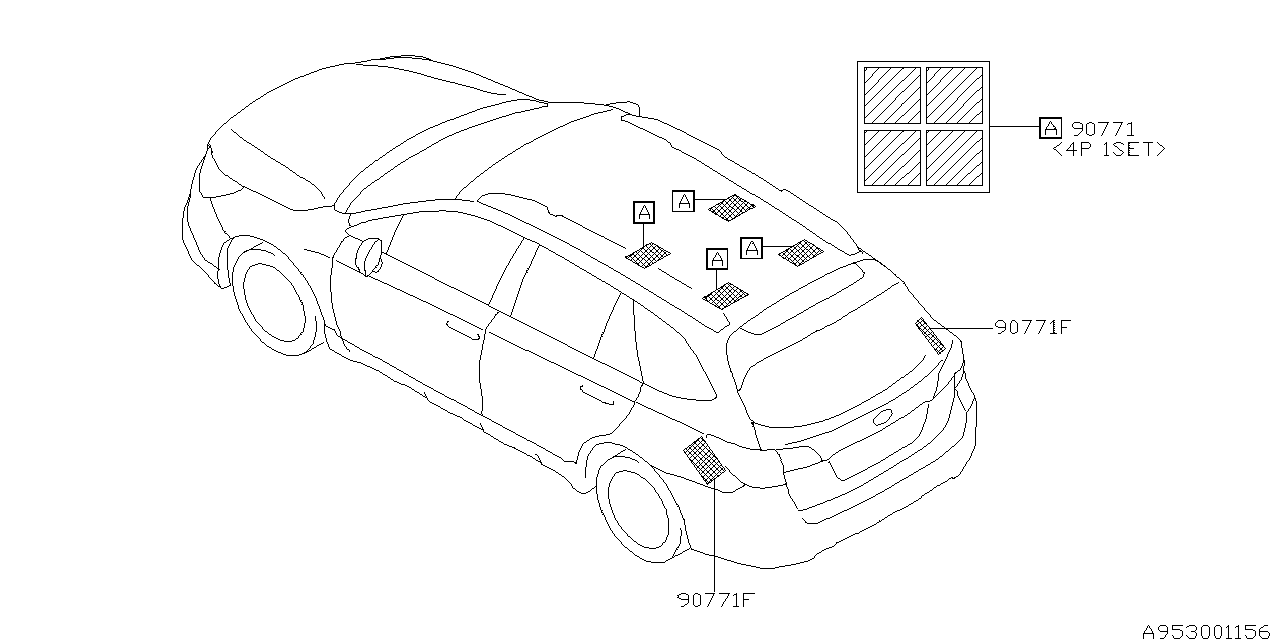 Subaru 61083AL00A DAMPING Sheet Door
