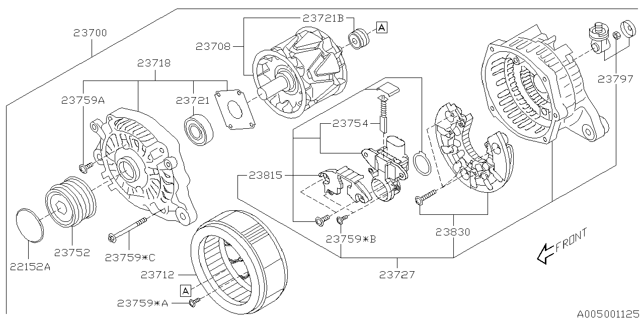 Subaru 23708AA33A Rotor Assembly ALTERNATOR