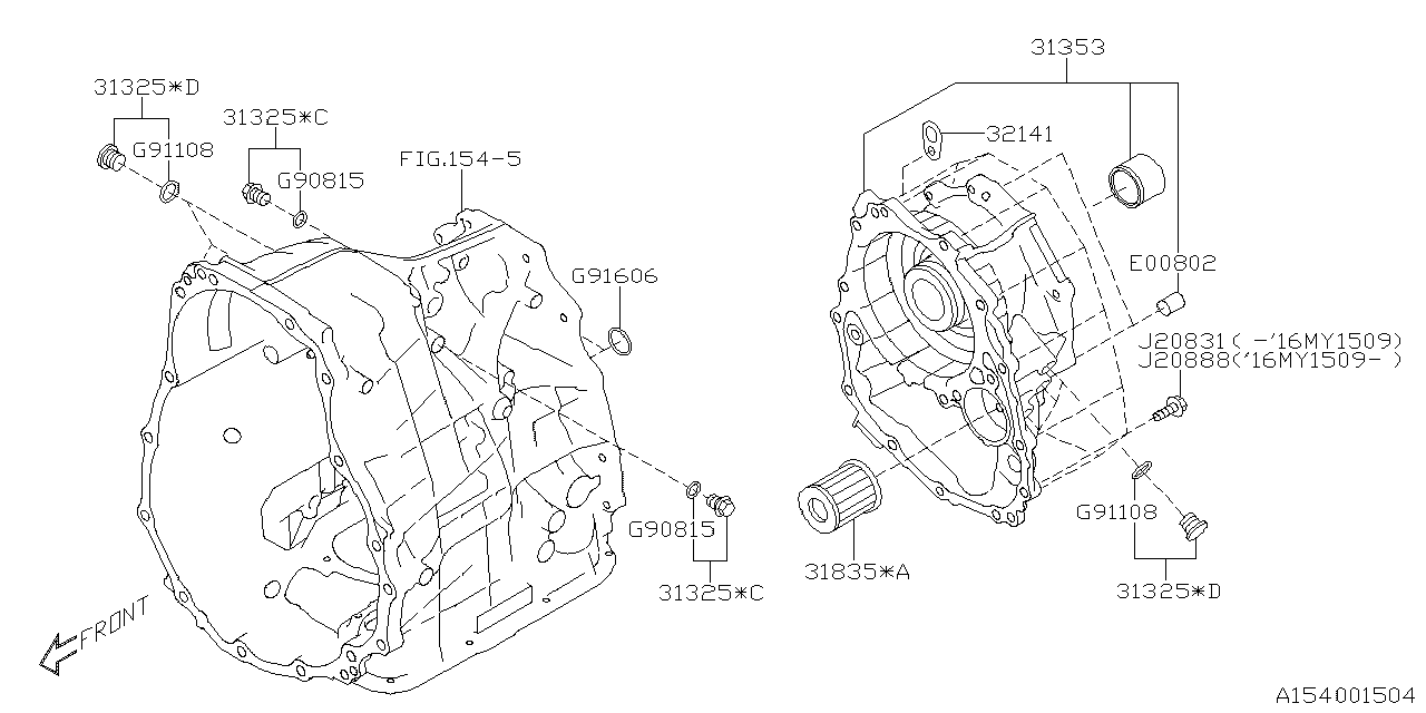 Subaru 31353AA130 Case Complete INTMD