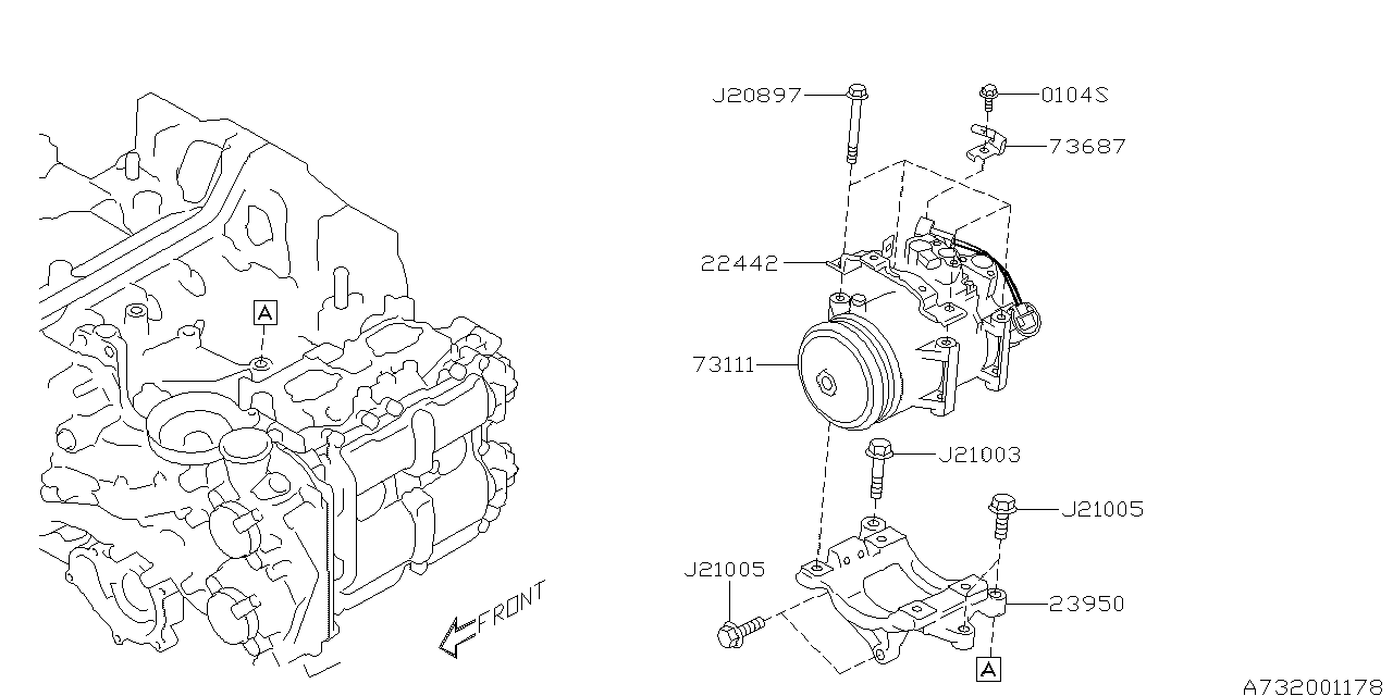 Subaru 73111AL00A Compressor Assembly