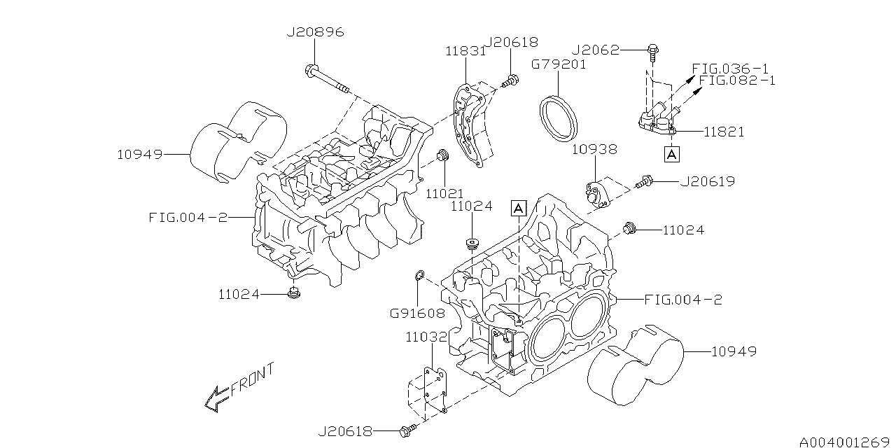 Subaru 11032AA03A Plate Cylinder Block