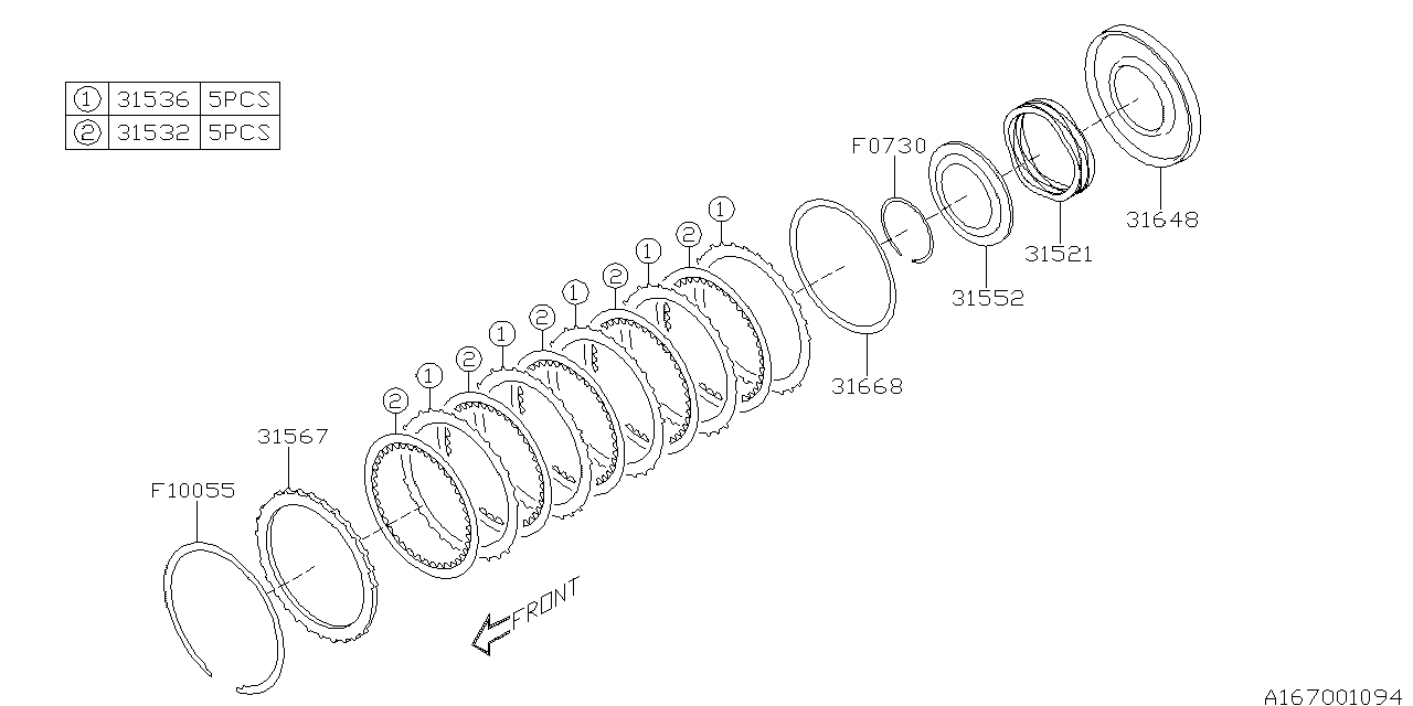 Subaru 805073000 SNAPRING-OTR 73