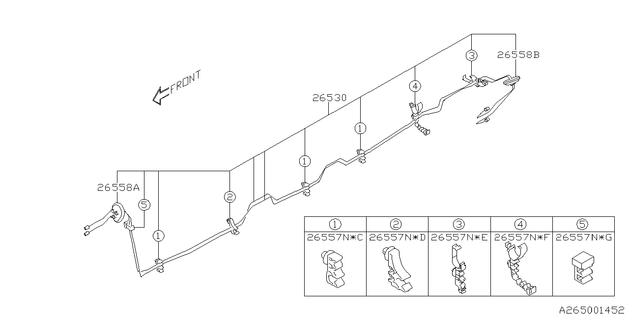 Subaru 26551AG010 GROMMET Center Rear