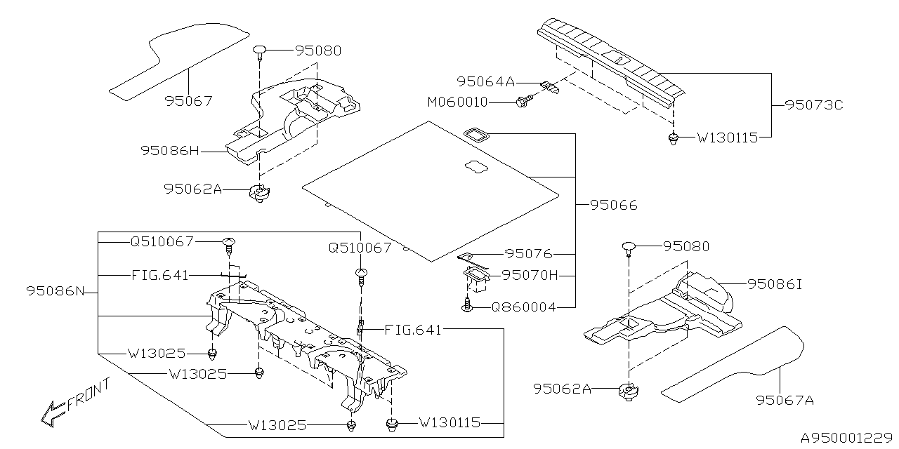 Subaru 95067AL04AVH Mat Floor Rear Side RH