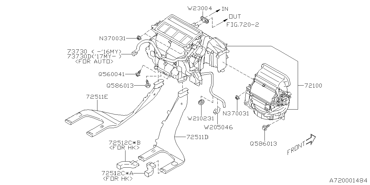 Subaru 72100AL21B Hvac Unit AHF