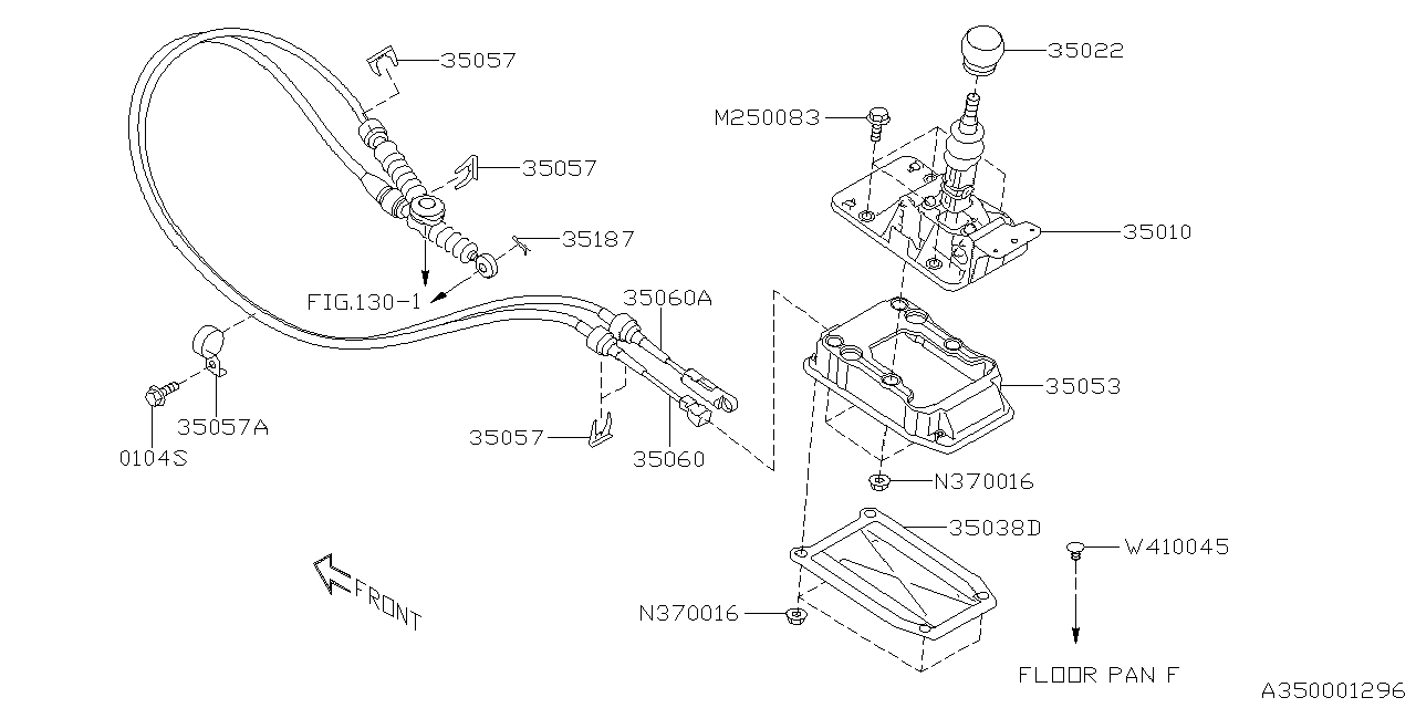 Subaru 35010AL000 Gear SHF Lev Assembly