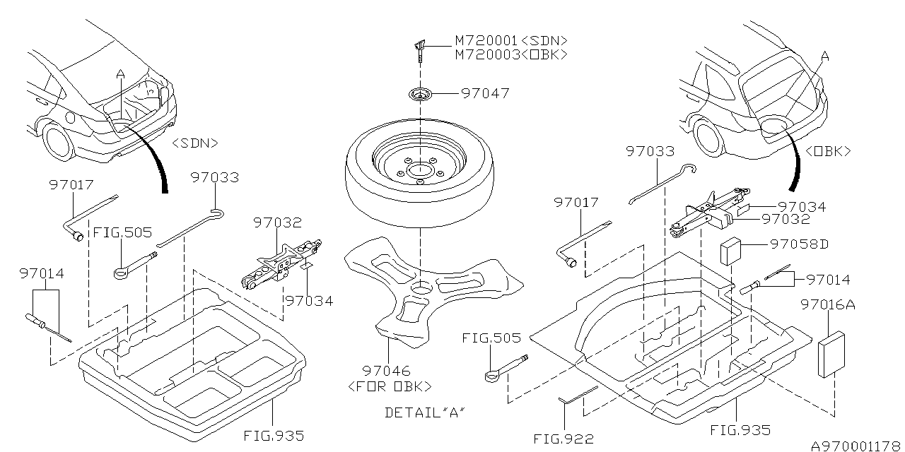 Subaru 97034AJ00A Label Jack