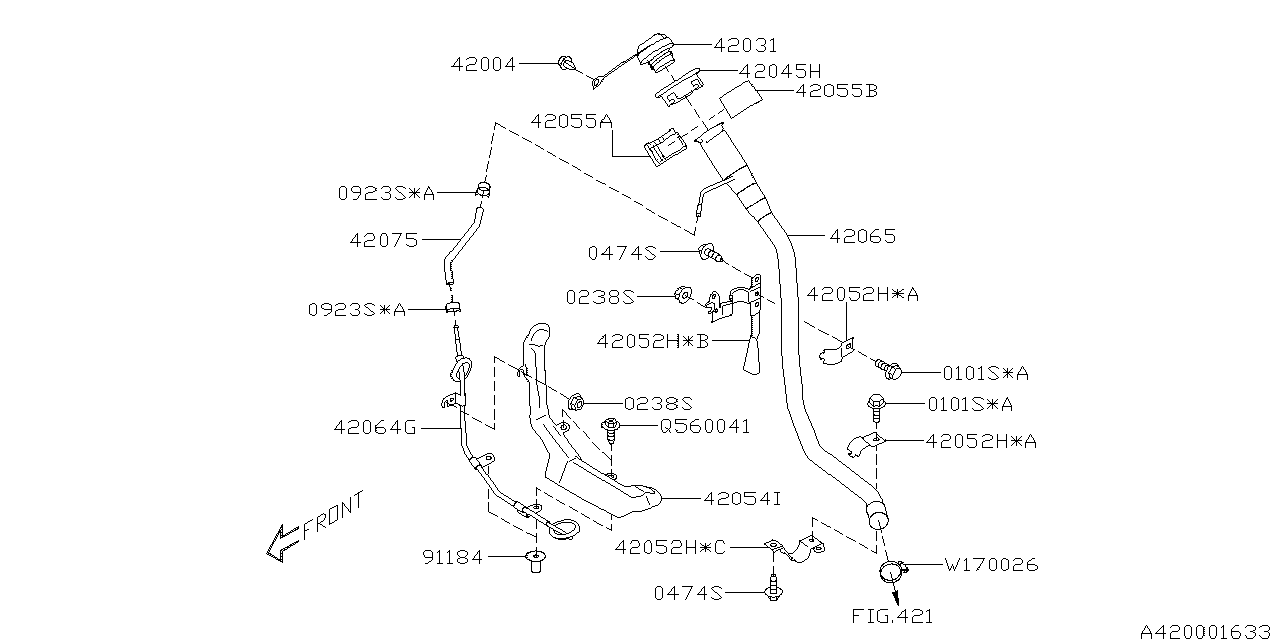 Subaru 42052AL22A Bracket Filler