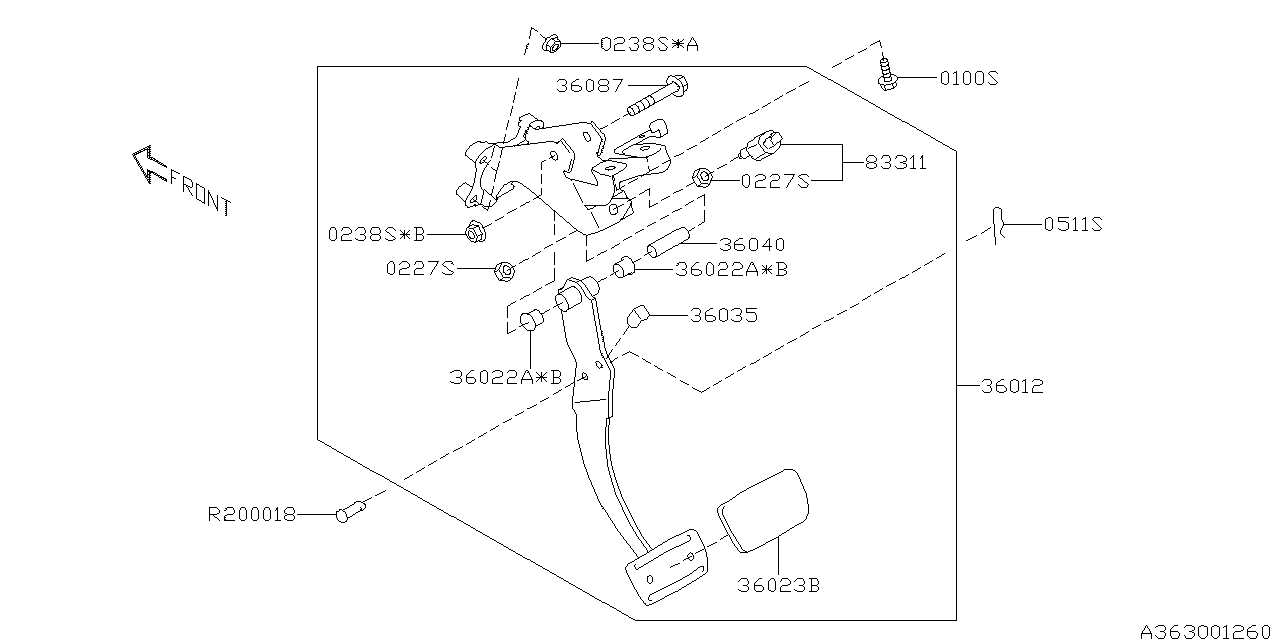 Subaru 36041AL000 STOPPER