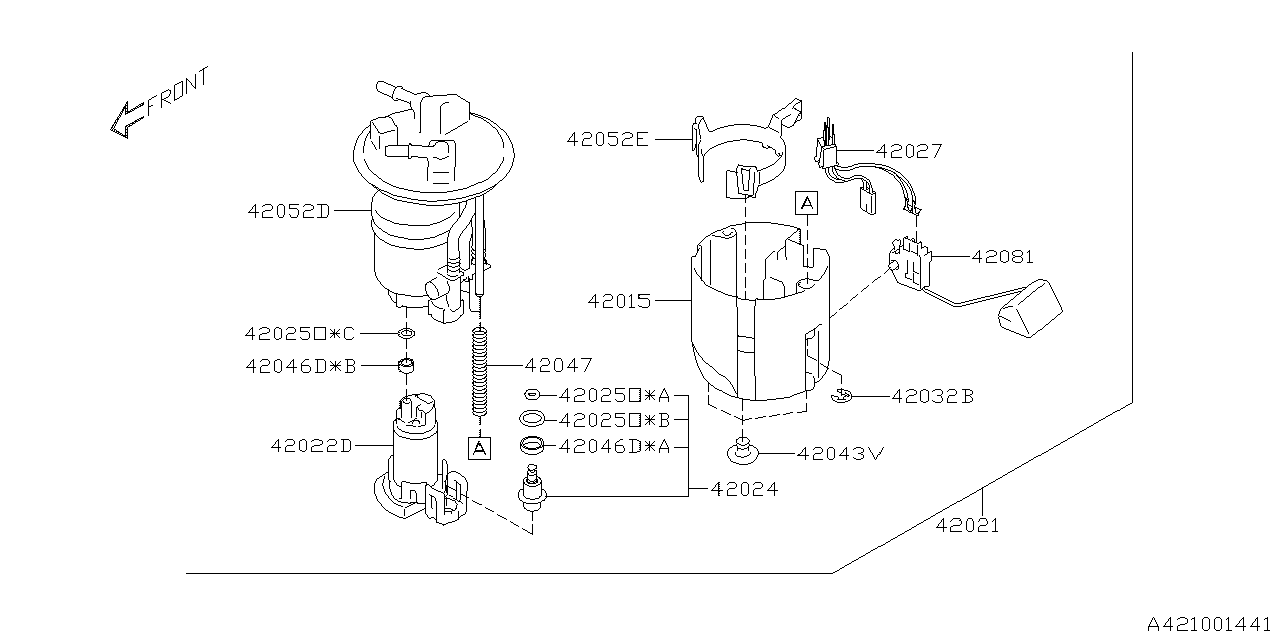 Subaru 42015AL00A Chamber Fuel Pump