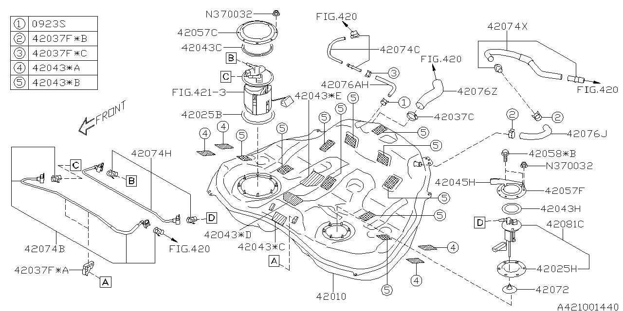 Subaru 42025AL030 Gasket Main