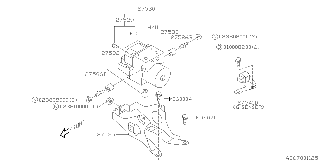 Subaru 27529SA001 PT370303 ECU Repair Abs