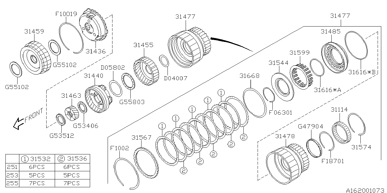 Subaru 31532AA260 Plate Assembly Drive