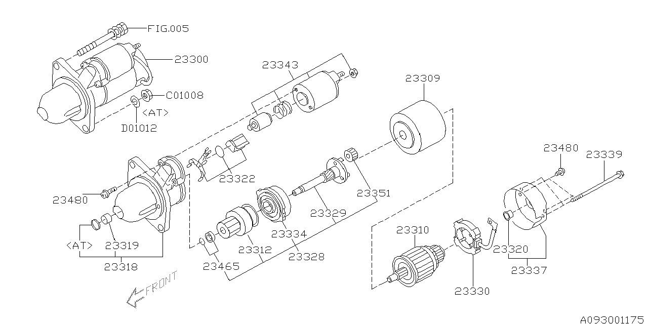 Subaru 23309AA250 YOKE Assembly Starter