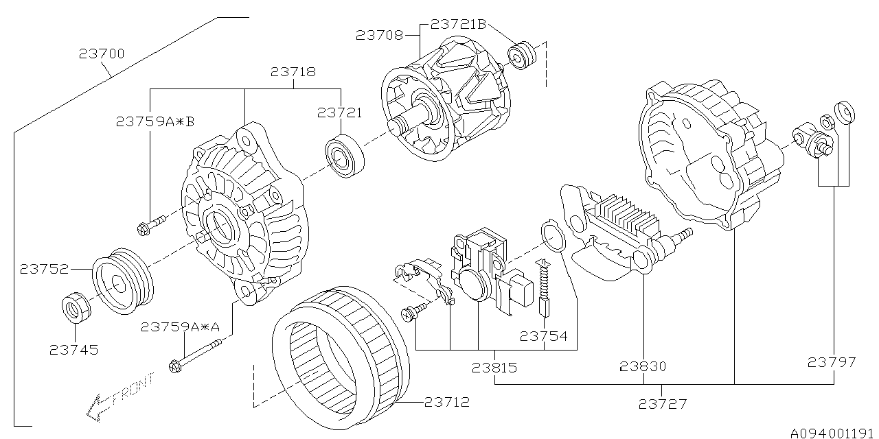 Subaru 23712AA130 Stator Assembly-Alternator