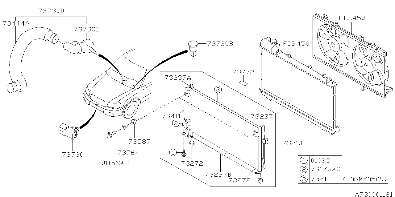 Subaru 73444SA010 ASPIRATOR Hose