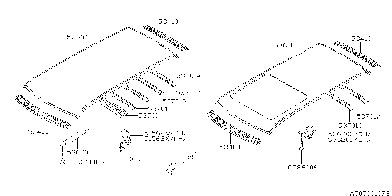 Subaru 53620SA030 Bracket Carrier