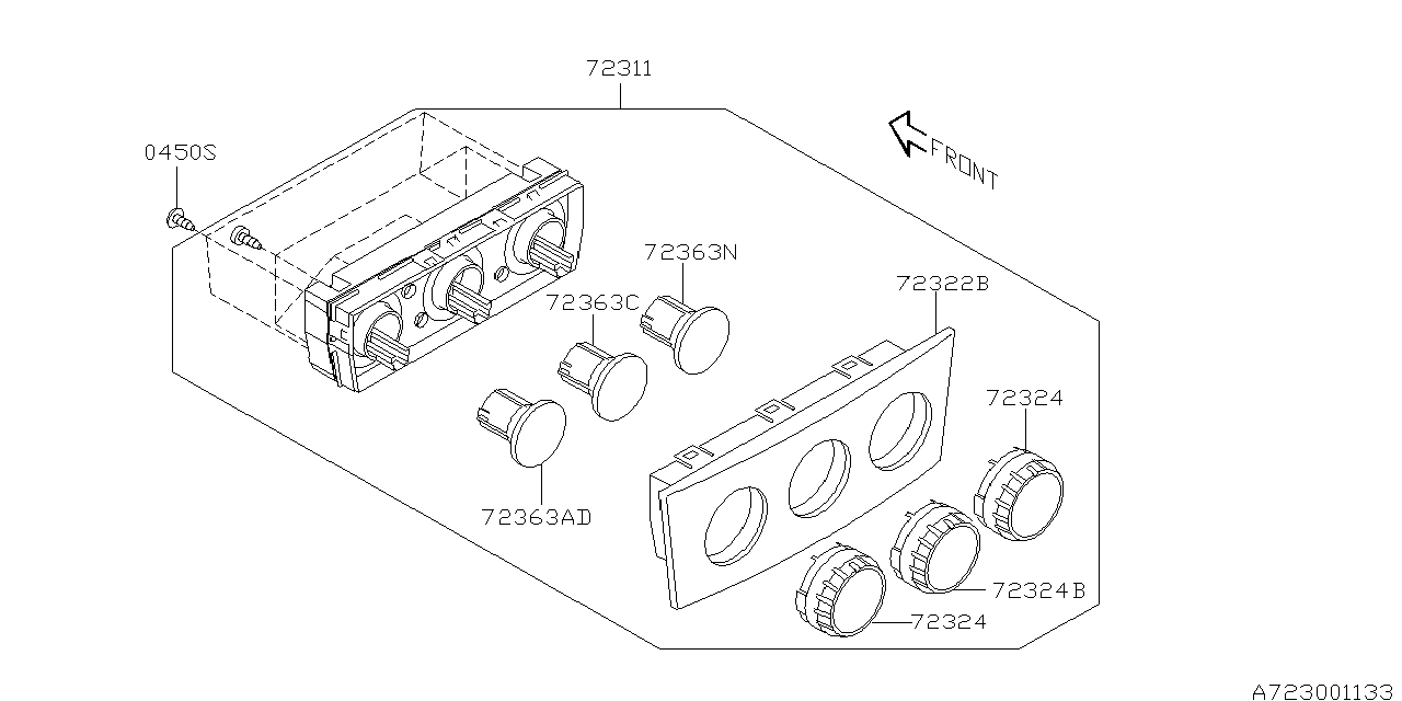 Subaru 72363SA200 Knob Temp C0