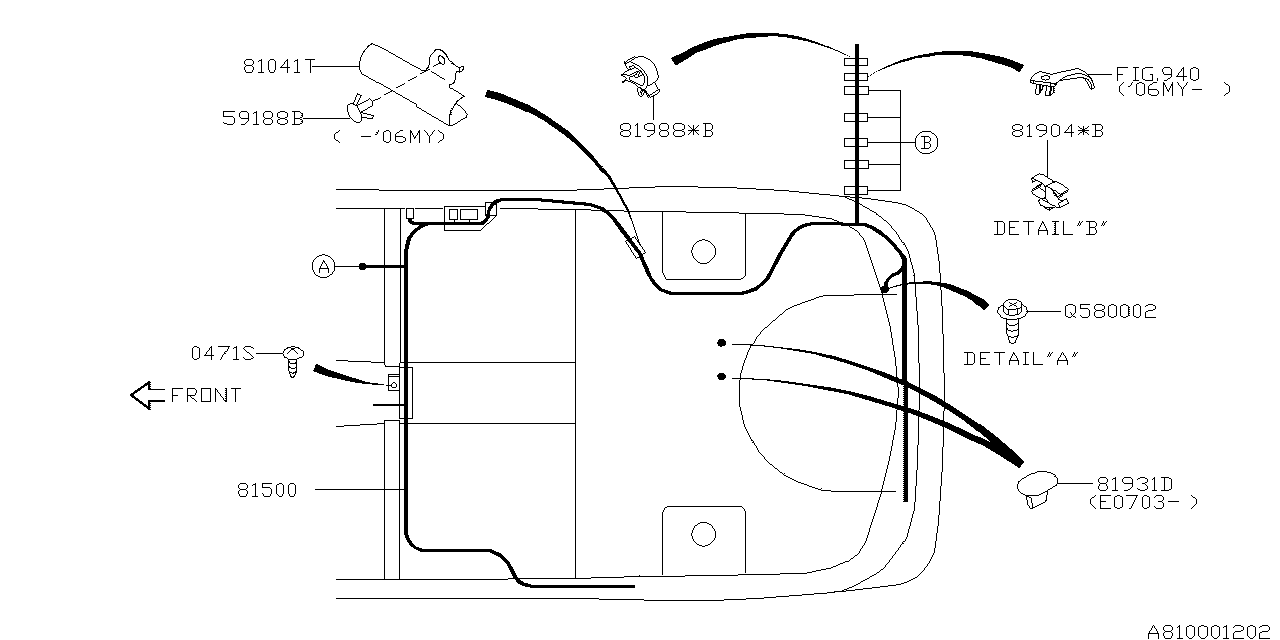 Subaru 81533SA200 Harness Rear