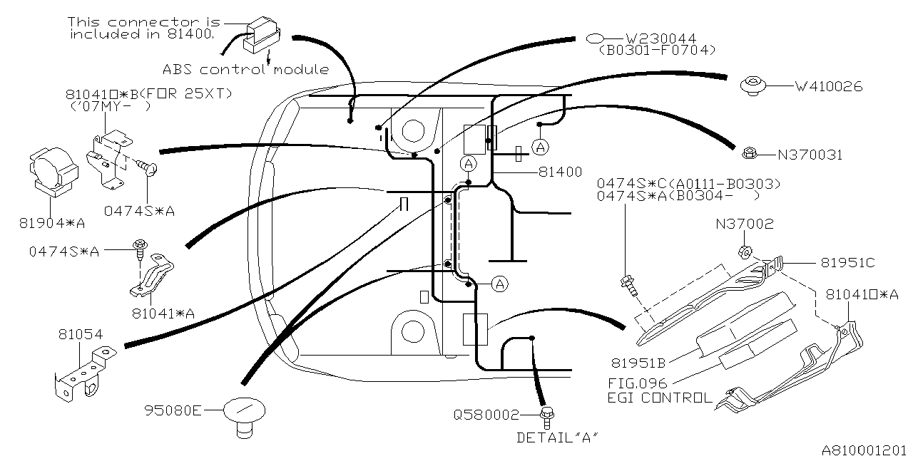 Subaru 81433SA110 Harness BULKHEAD