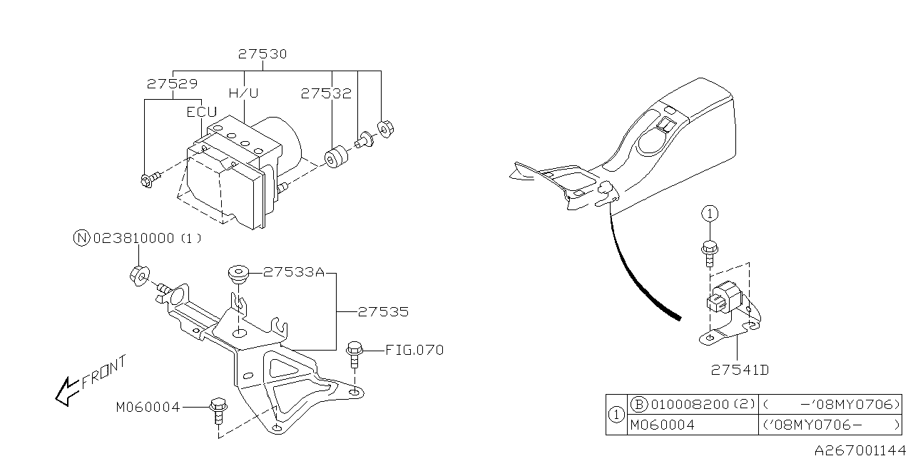 Subaru 27537SA001 Bracket A Hydro Unit C0U4