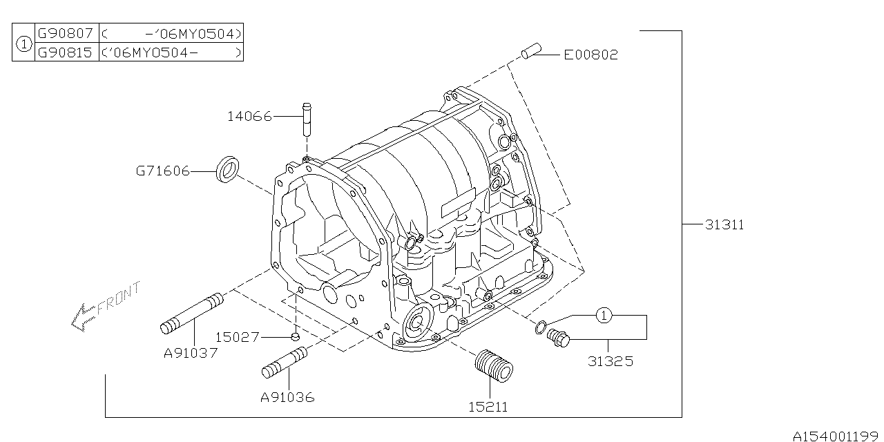 Subaru 15027AA300 Plug