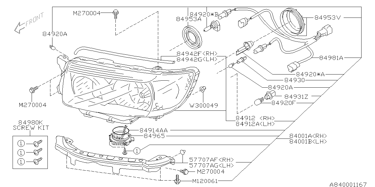Subaru 84953SA020 Cover Assembly