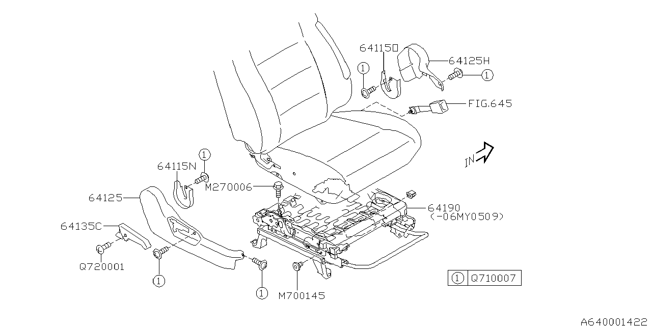 Subaru 901700145 Bolt M10X15