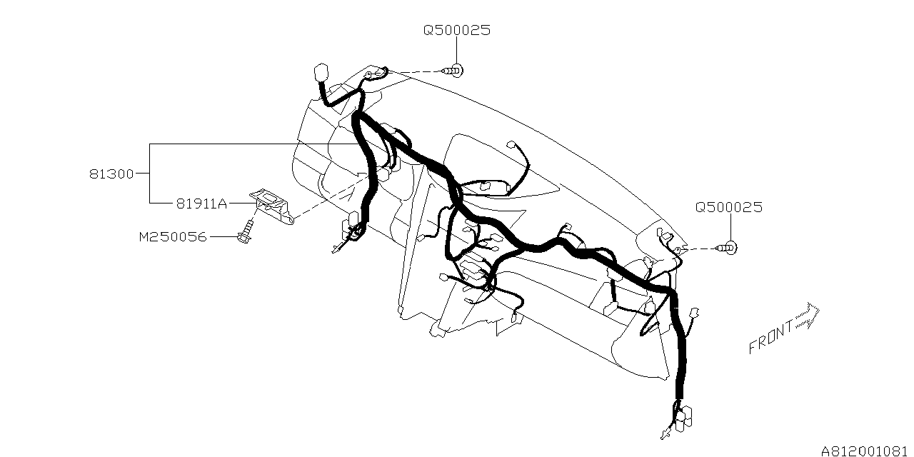 Subaru 81302AJ02A Instrument Panel Harness Usa
