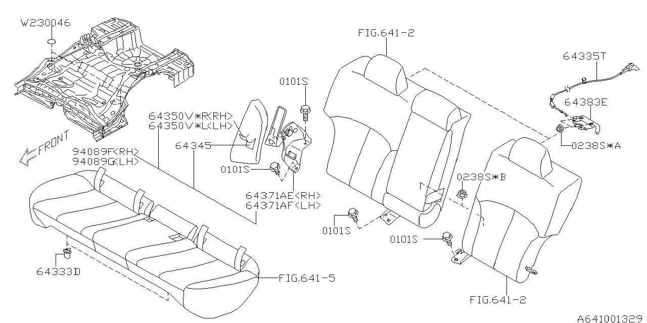 Subaru 64335AJ01A Lever Sub Assembly