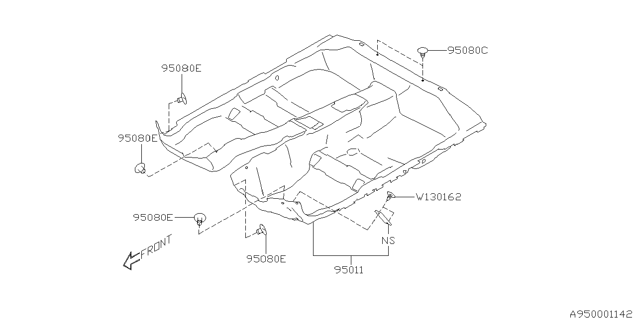 Subaru 95011AJ47AVH Mat Floor