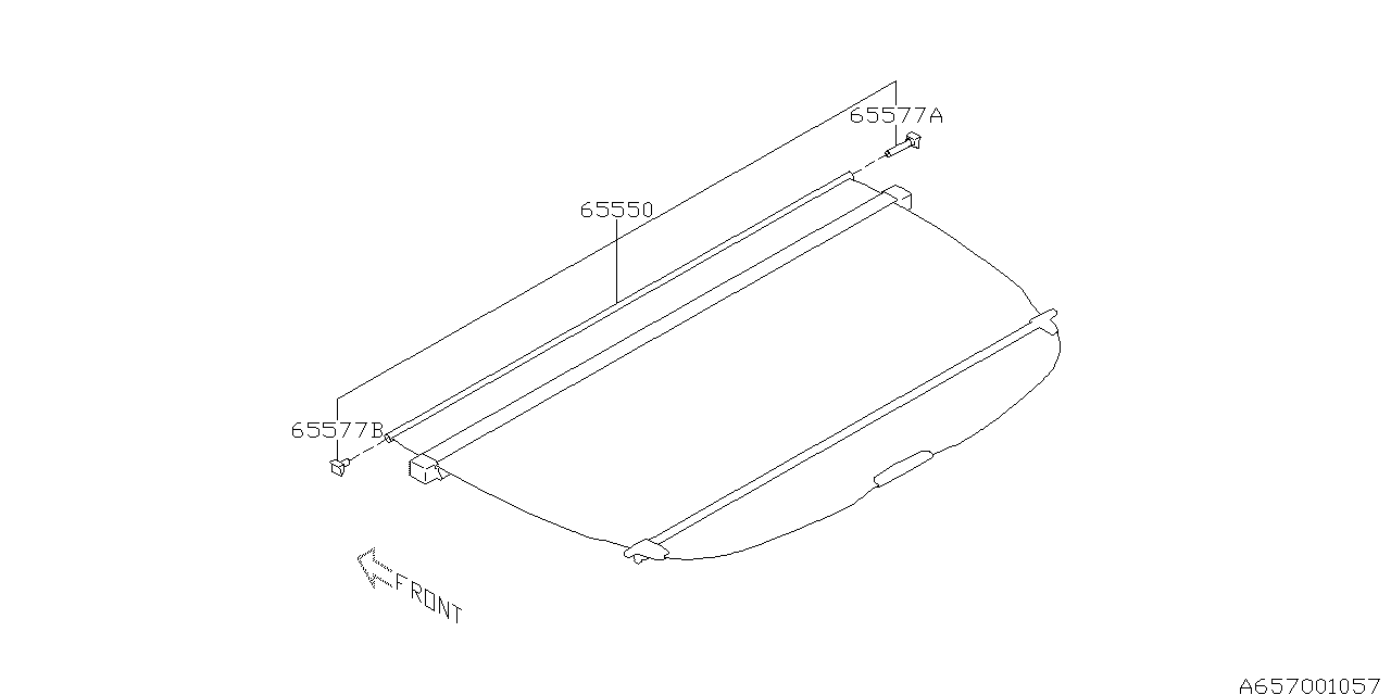 Subaru 65577AJ00BVH STOPPER TONNEAU Cover RH