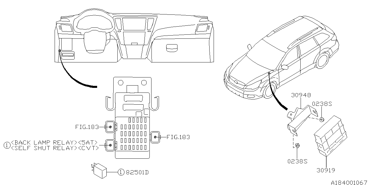 Subaru 30948AA170 Bracket Complete At Control