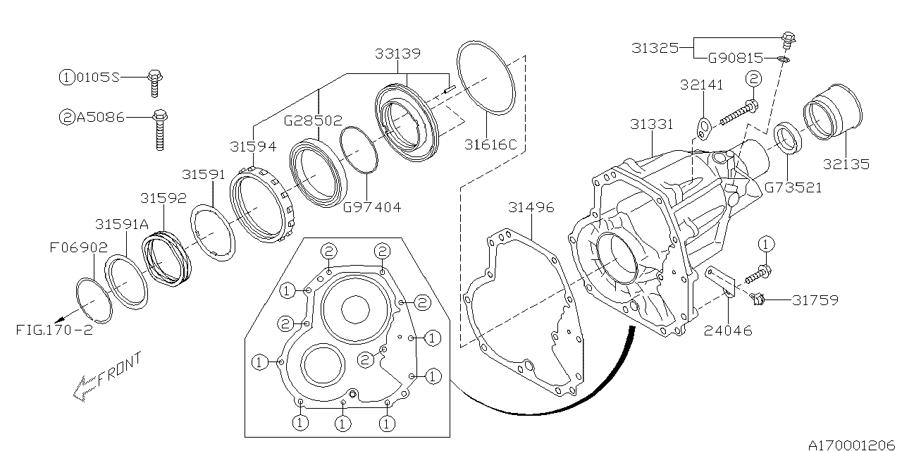 Subaru 24046AA220 Stay-Trans Harness