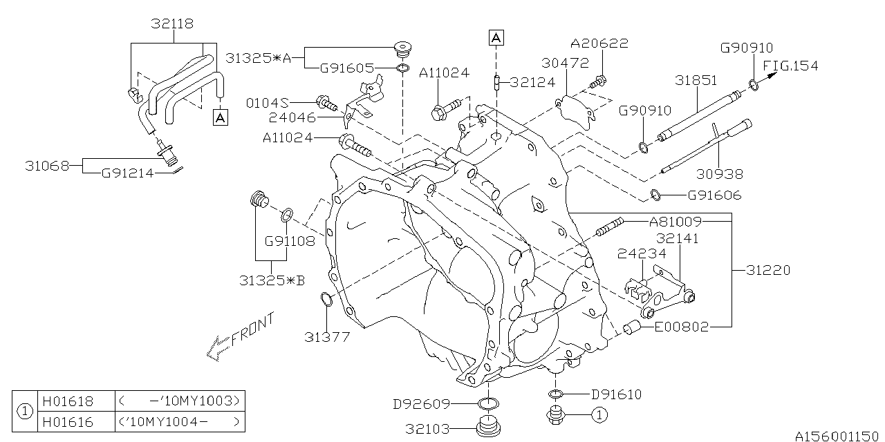 Subaru 32141AA060 Hanger Trans