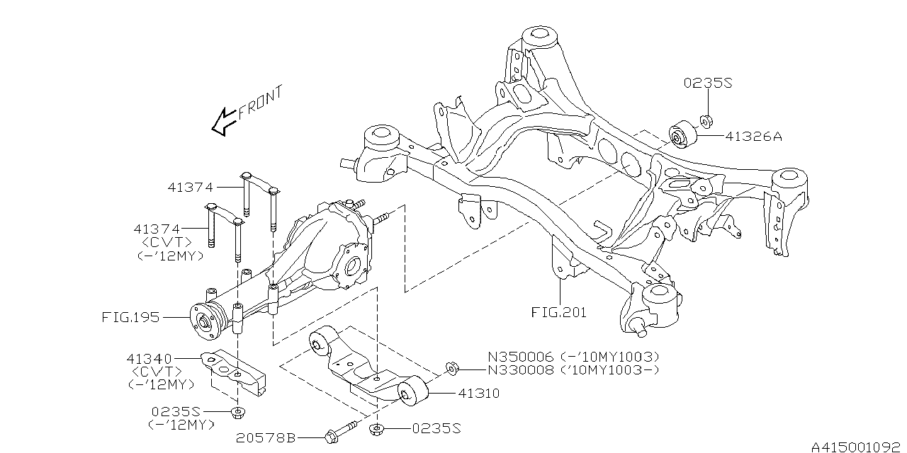 Subaru 41324AJ00A Ms DAMPER Differential