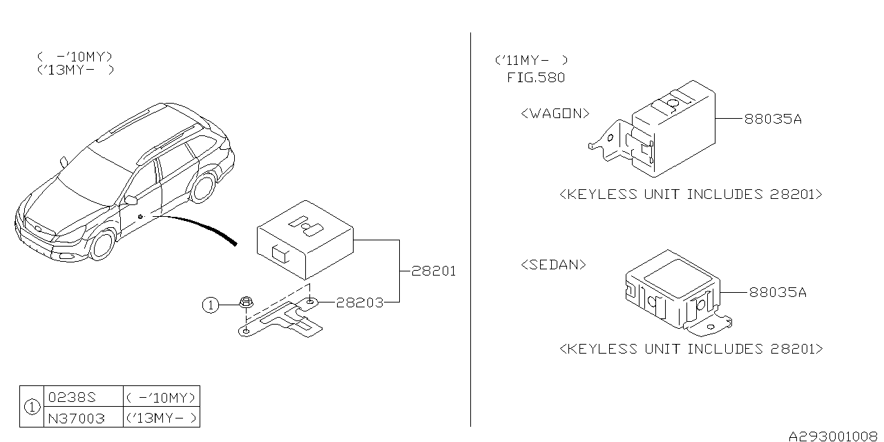 Subaru 28203AJ01A Bracket Unit TPMS