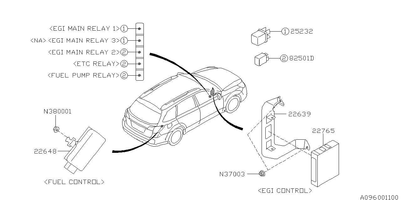 Subaru 22648AA160 Control Assembly Fuel Pump