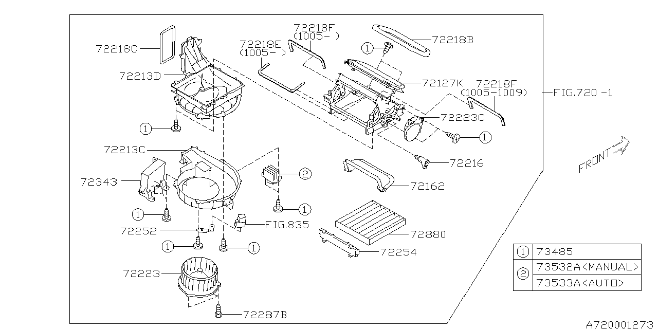 Subaru 72343AJ71A Blower Motor ECU