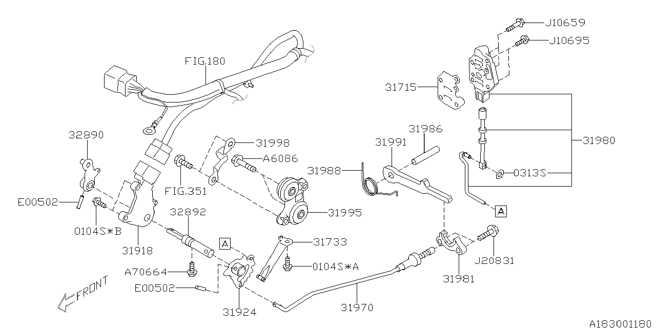 Subaru 31991AA070 PAWL Parking