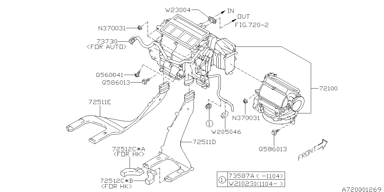 Subaru 72100AJ11A Hvac Unit Mv