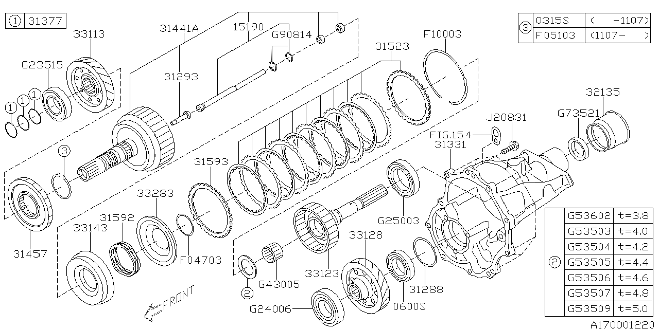 Subaru 31592AA081 Spring Clutch Piston RETU