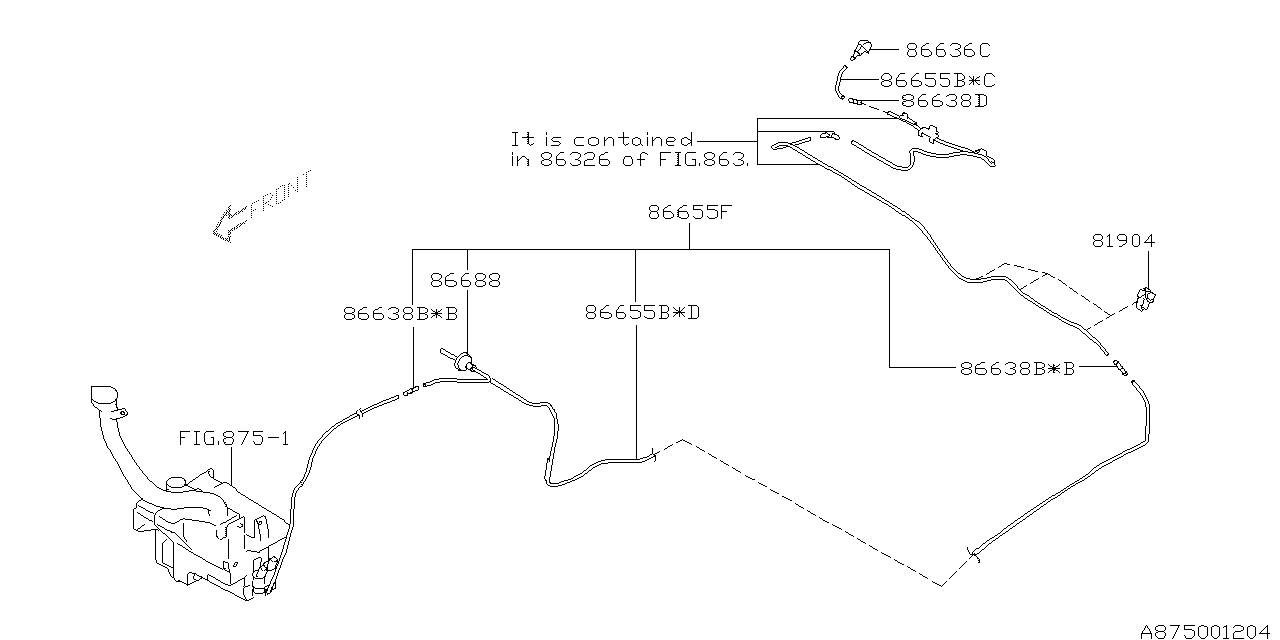 Subaru 86623AC00A GROMMET