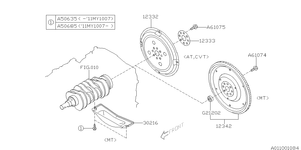 Subaru 12332AA120 Plate Drive