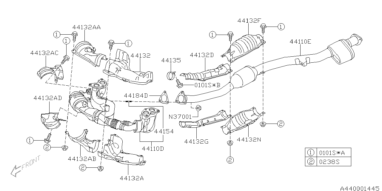 Subaru 44652AB16A Cover-Exhaust