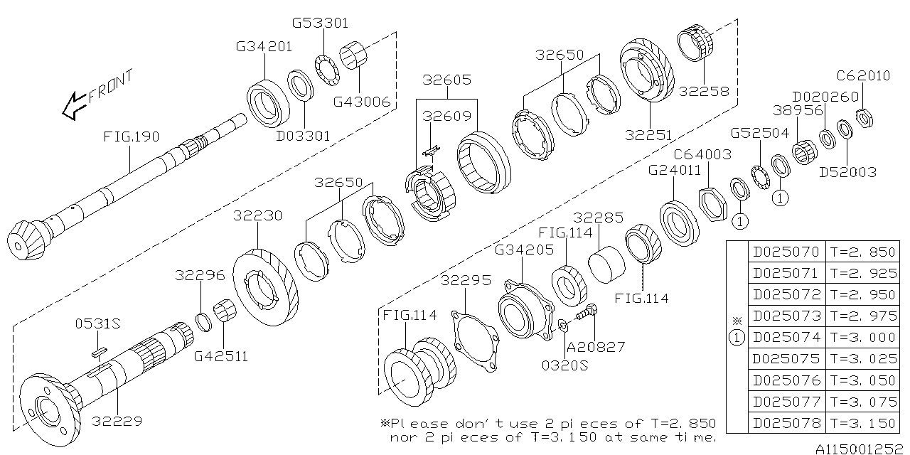 Subaru 32230AA150 Gear Complete-1ST Driven