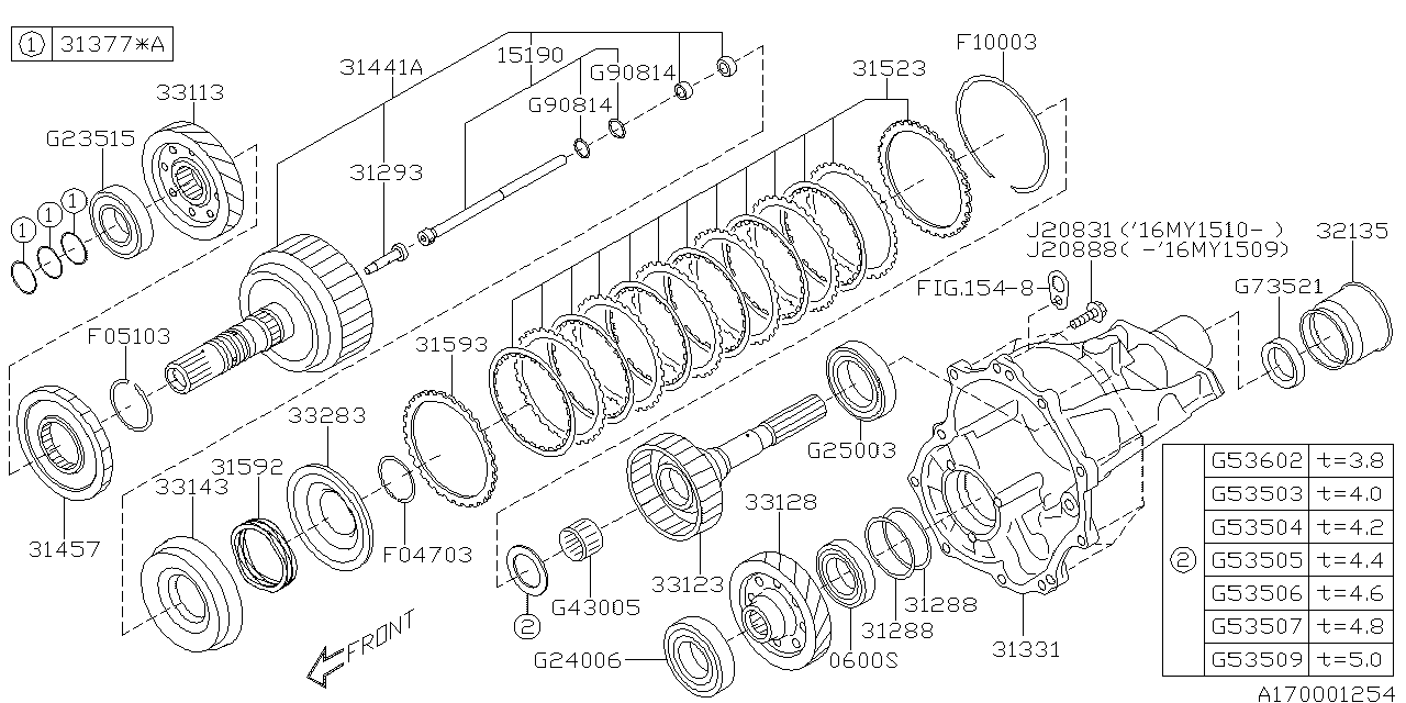 Subaru 31331AA340 Case Complete Extension