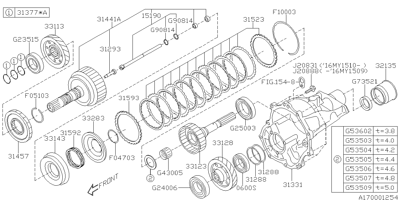 Subaru 31331AA301 Case Complete Extension