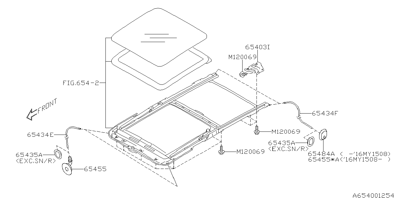 Subaru 65475SG020 Tube Drain Rear